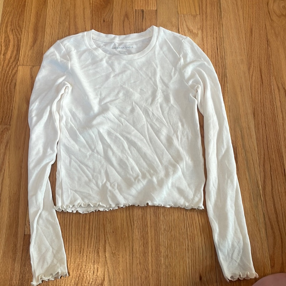 American eagle white cropped top